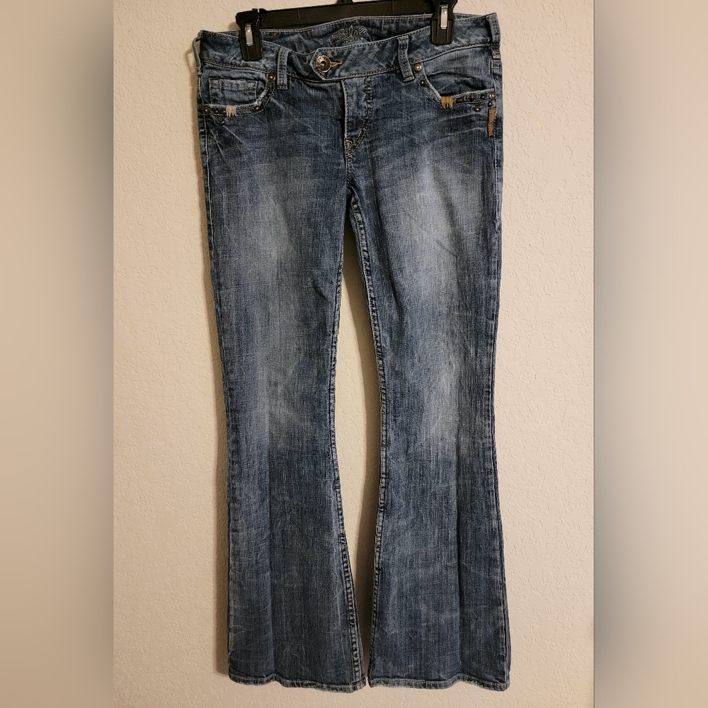 Silver Women's Tuesday Flap Jeans, Sz 30/L33